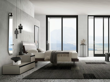 LOTUS - Wooden double bed by Santalucia Mobili - view 3
